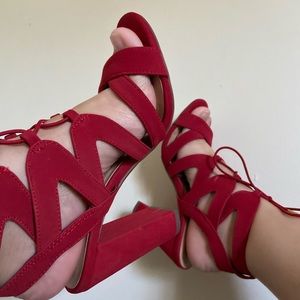 Red Suede Heels